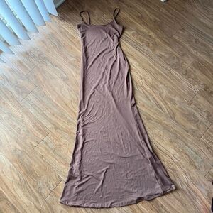 Elegant Brown Maxi Dress